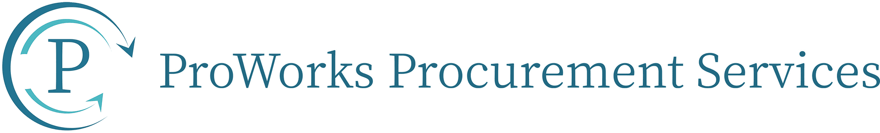 ProWorks Procurement Services logo with circular design.