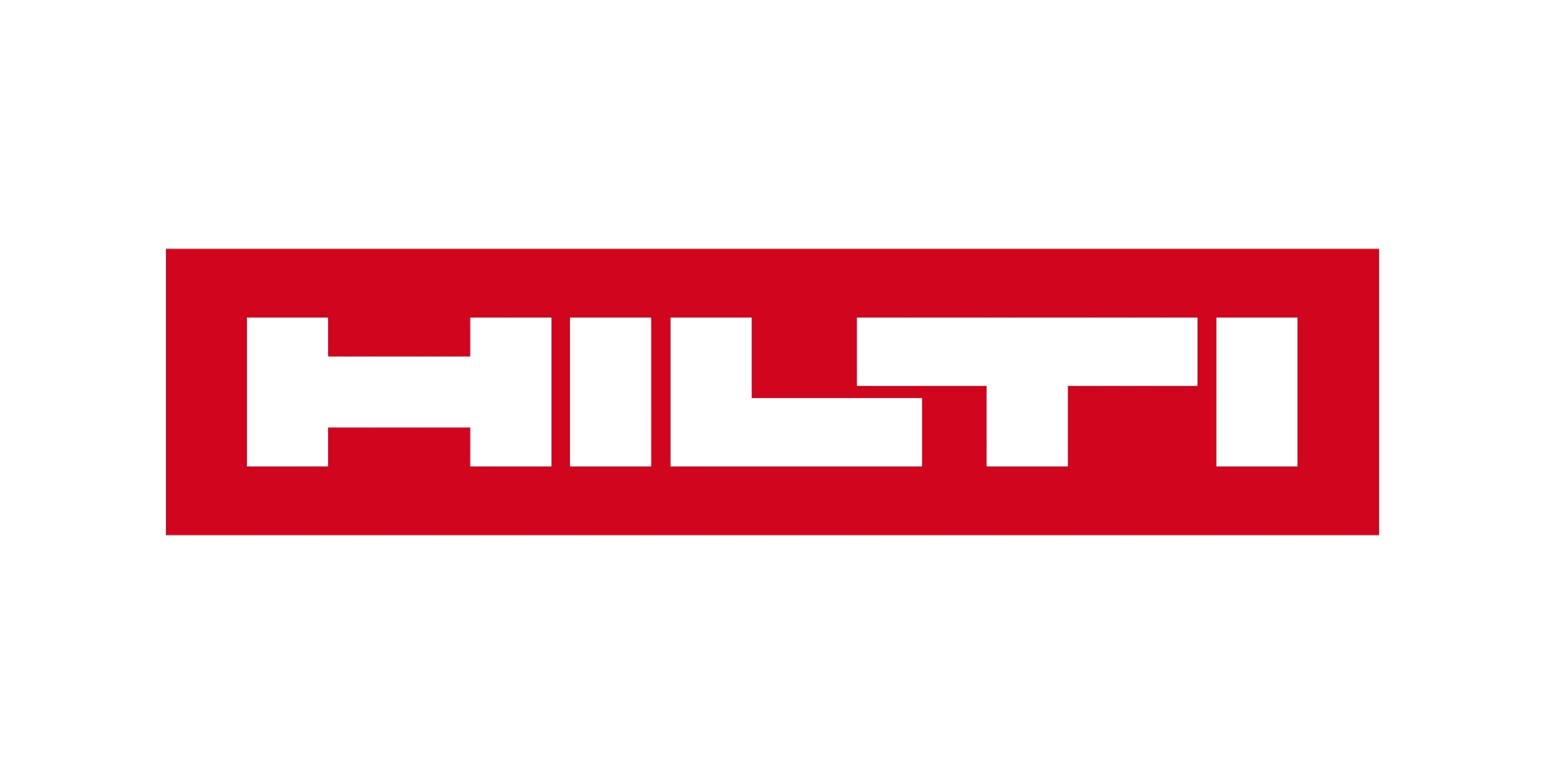 Hilti logo with red and white design.