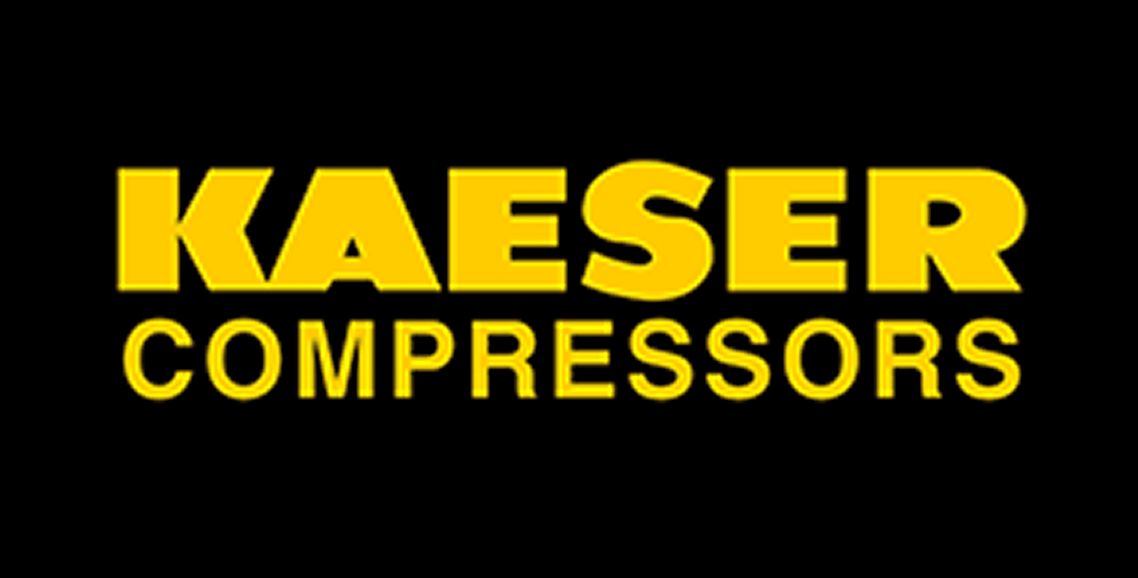 Kaeser Compressors logo on black background.