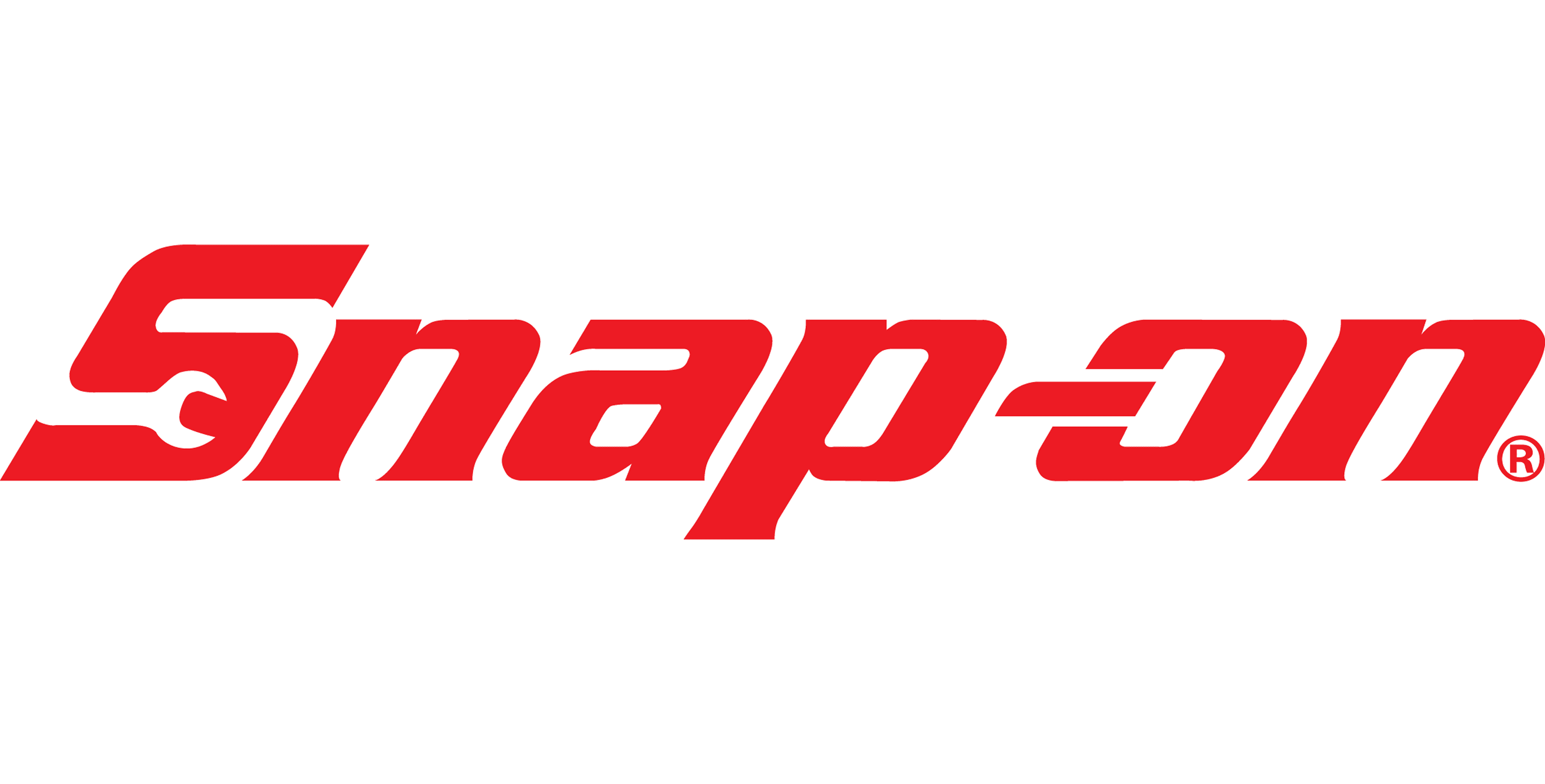 Red Snap-on logo with wrench design.